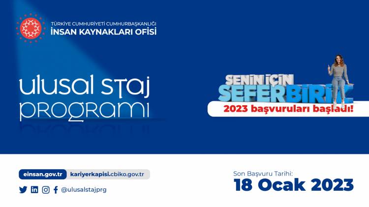 Ulusal Staj Programı 2023 Duyuruları